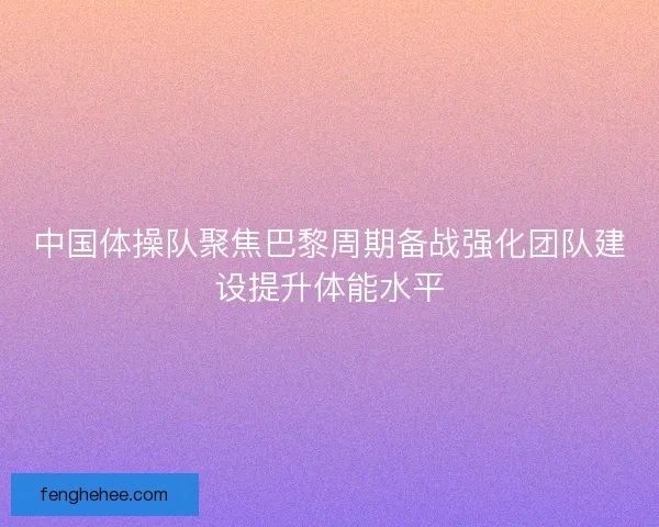 中国体操队聚焦巴黎周期备战强化团队建设提升体能水平
